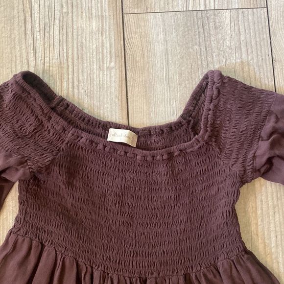 Brown Alter’d State w Rouching Chest  and Embroderment Along Bottom Size L - Picture 3 of 9